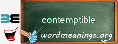 WordMeaning blackboard for contemptible